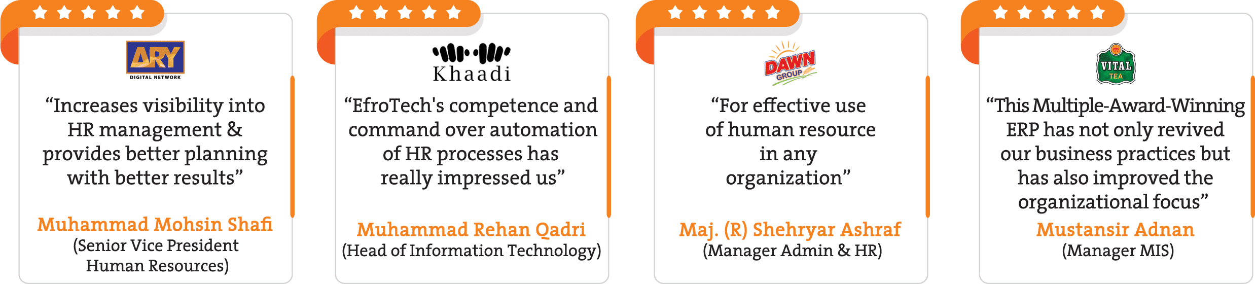 What our Clients Says - Efrotech